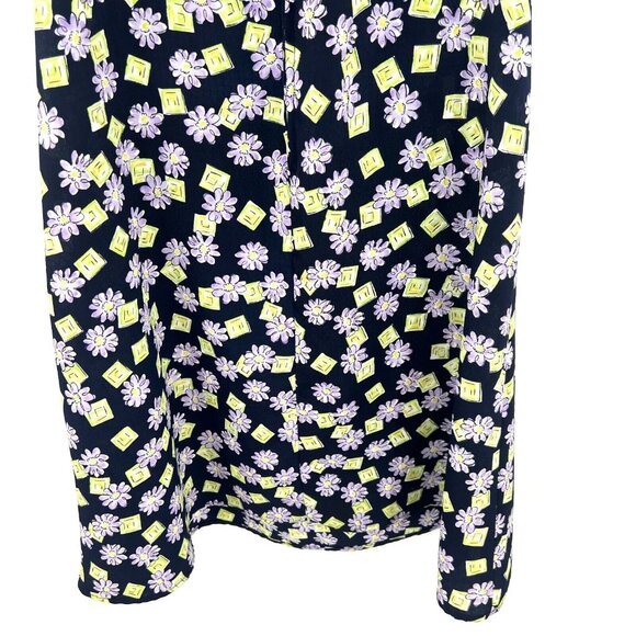 Vivayou USA Y2K Floral Slip Dress Women's Small Navy Green Purple - Picture 7 of 7